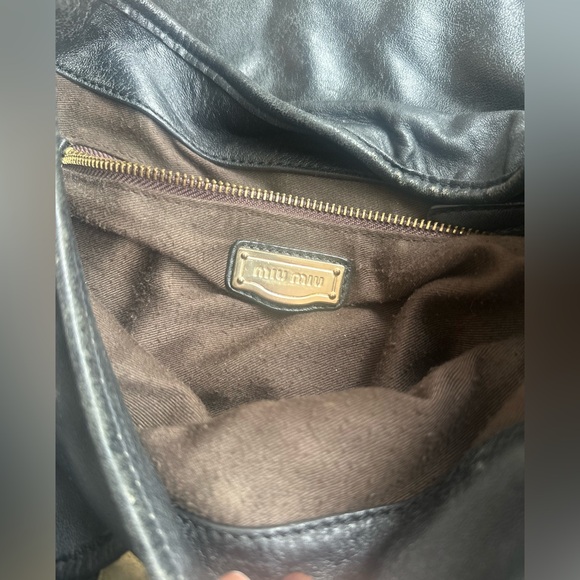 Miu Miu Black Shoulder Bag with Gold Accents - Picture 7 of 15
